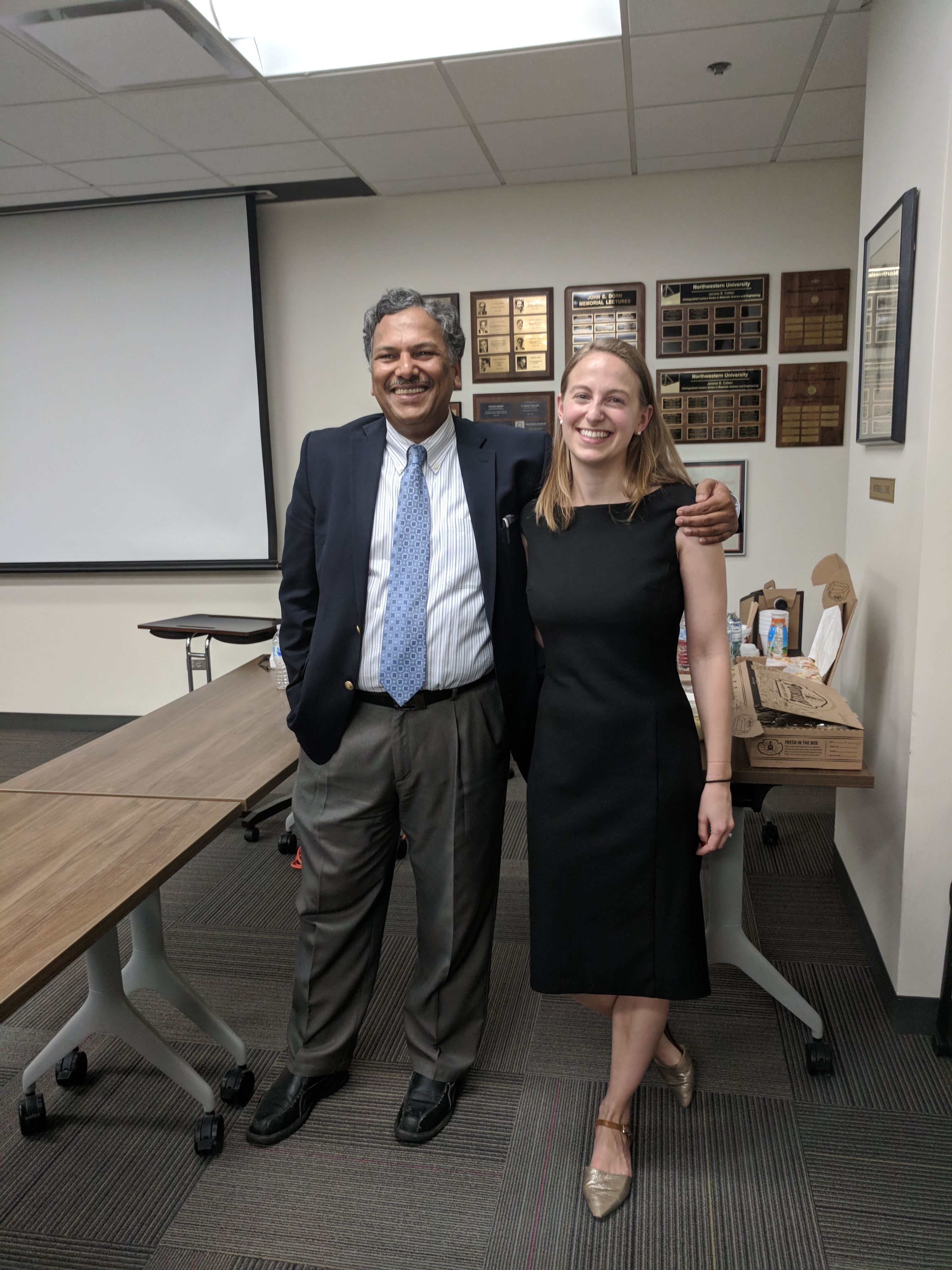 Professor Dravid with the newly titled Dr. Hanson