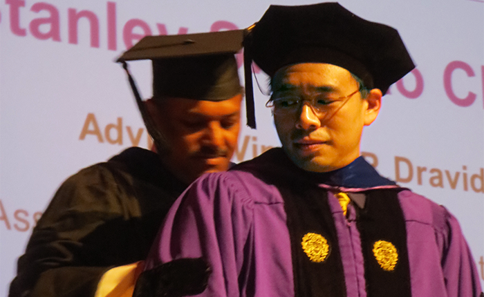 Stan and Vinayak during ceremony