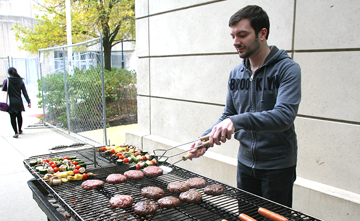 Eric Roth at the grill