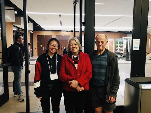 Chi pictured with Prof. David Smith (the main organizer of the 2020 ASU winter school) and Prof. Molly McCartney (Department of Physics at ASU)