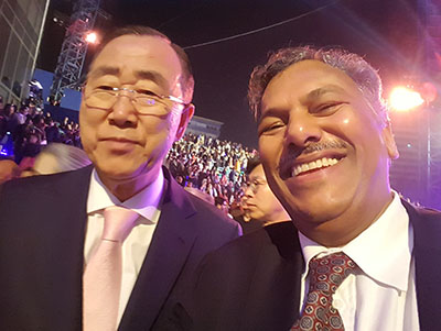 Prof. Dravid and former UN Secretary General Ban Ki-Moon