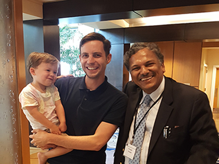 Prof. Dravid with Dr. Jeff Cain and his son Liam