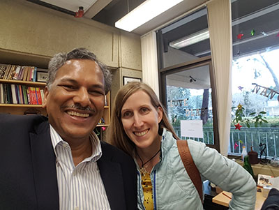 Prof. Dravid with Prof. Jen Dionne (Director of the Photonics at Thermodynamic Limits)