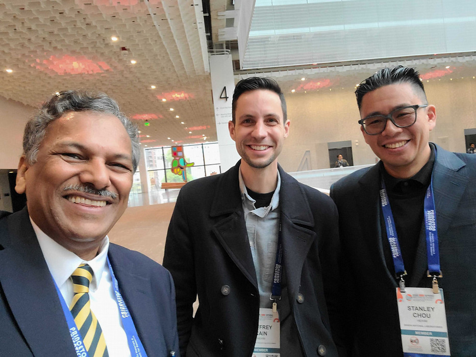 Prof. Dravid with Jeff Cain and Stan Chou