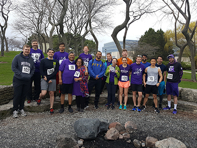 VPD Group Members and NUANCE Staff gathered for a photo at the 5K