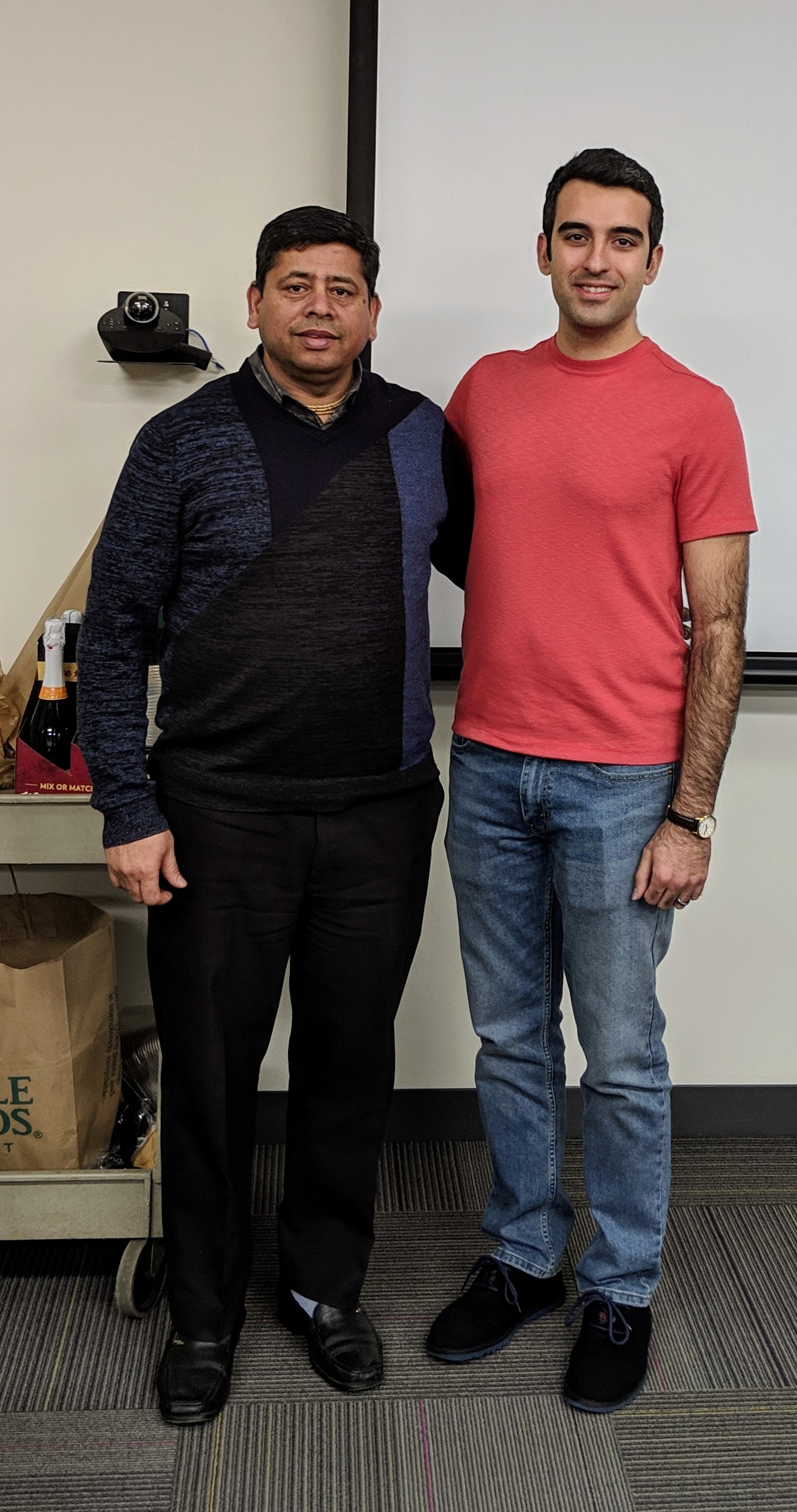 Dr. Yasaei takes one last photo with his mentor, Dr. Gajendra Shekhawat.